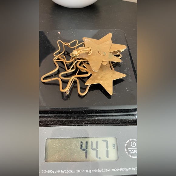 Martha Sturdy Vancouver brooch earrings gold tone vintage 80’s stars dangle boho - Picture 9 of 10